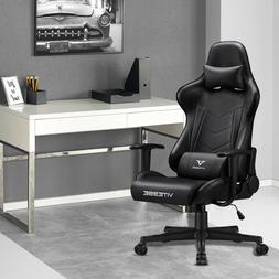 Rocking Racing Style Computer Office Chair Headrest & Lumbar