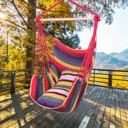 Hanging Swing Seat With 2 Cushion Seat Outdoor Camping Usa