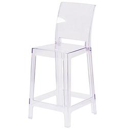 Flash Furniture  Ghost Counter Stool in Transparent Crystal 