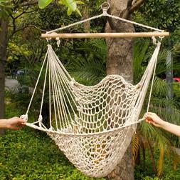 Hammock Chair Rope Cotton Swing Seat Outdoor Camping Patio