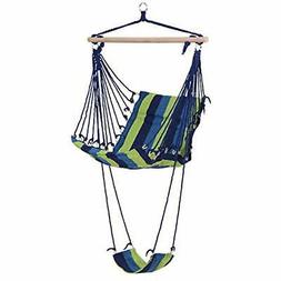 Swing With Footrest Padded Soft Cushions Indoor/outdoor "