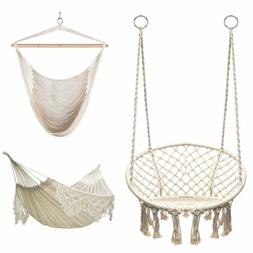 Hammock Swing Bed Cotton Seat Yard Outdoor