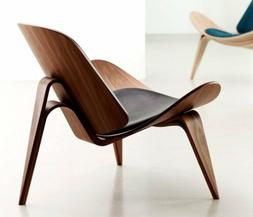 Replica Genuine Leather Accent Chair In Rosewood