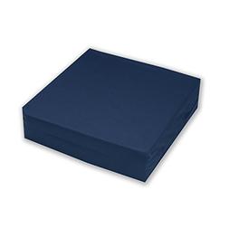 Cushion, Egg Crate Foam, Removable Navy Blue Cover - 4 Inche