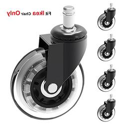 Caster Wheel Replacement Wood Floor Mat Rubber 10 Mm Stem