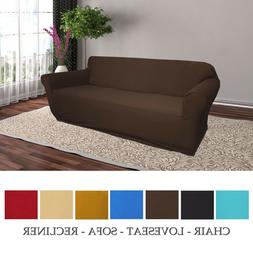JERSEY KNITTED STRETCH SLIPCOVER, CHAIR, LOVE SEAT, SOFA, RE