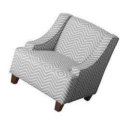 HomePop K6465-A795 Youth Upholstered Swoop Arm Accent Chair,