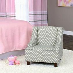 HomePop K6465-A795 Youth Upholstered Swoop Arm Accent Chair,