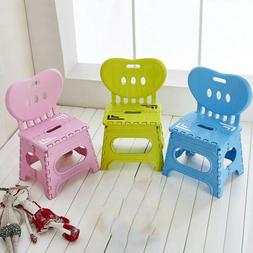 Step Stool With Back Store Flat Folding Indoor Camping