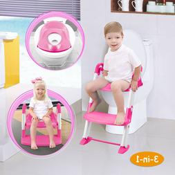 Kids Potty Training Seat with Step Stool Ladder for Child To