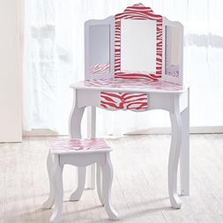 Teamson Kids Teamson Kids Fashion Prints Vanity Table & Stoo