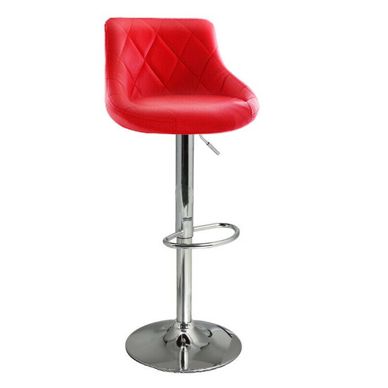 Adjustable Set of 2 Counter Height PU Leather Bar Stools Swi