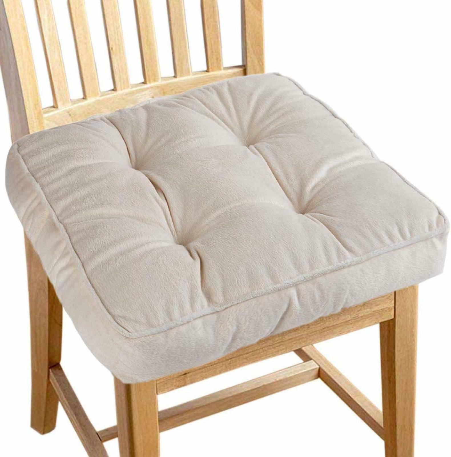 Pads Square Cotton Chair Cushion With Ties Soft Thicken Seat