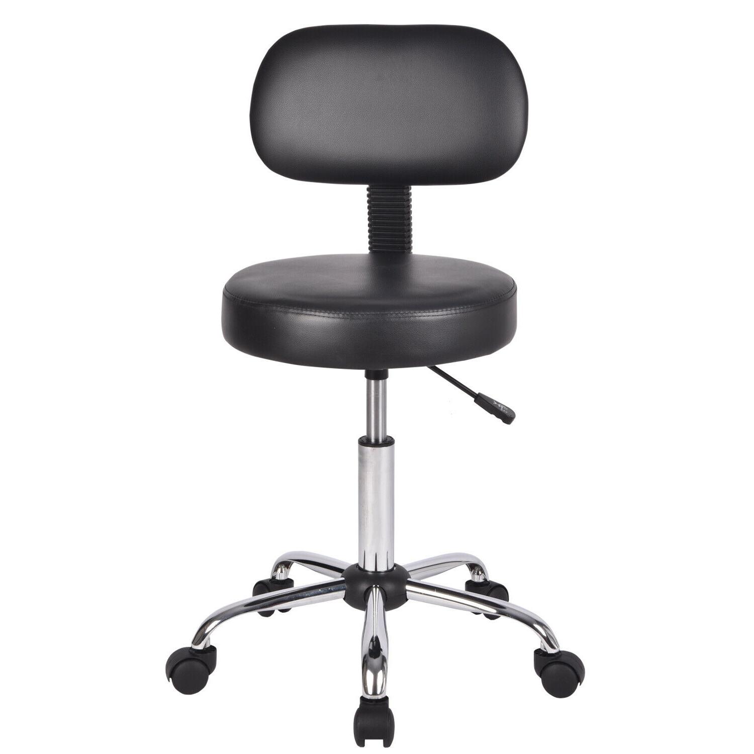 Drafting Swivel Stool With Wheels&backrest Height Adjustable