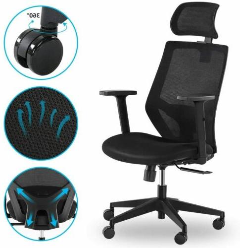 , High Back Desk Chairwith Headrest, Backrest