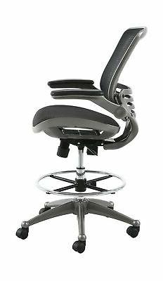 Harwick Evolve All Mesh Heavy Duty Drafting Chair, Gunmetal 