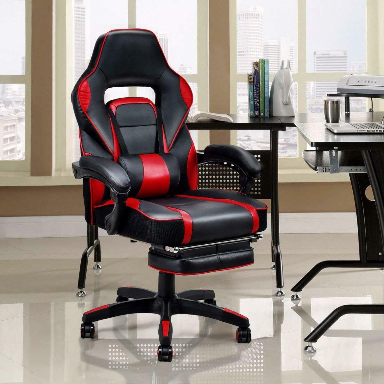 Footrest Pc Black Red Essentials Racing Style Leather High B