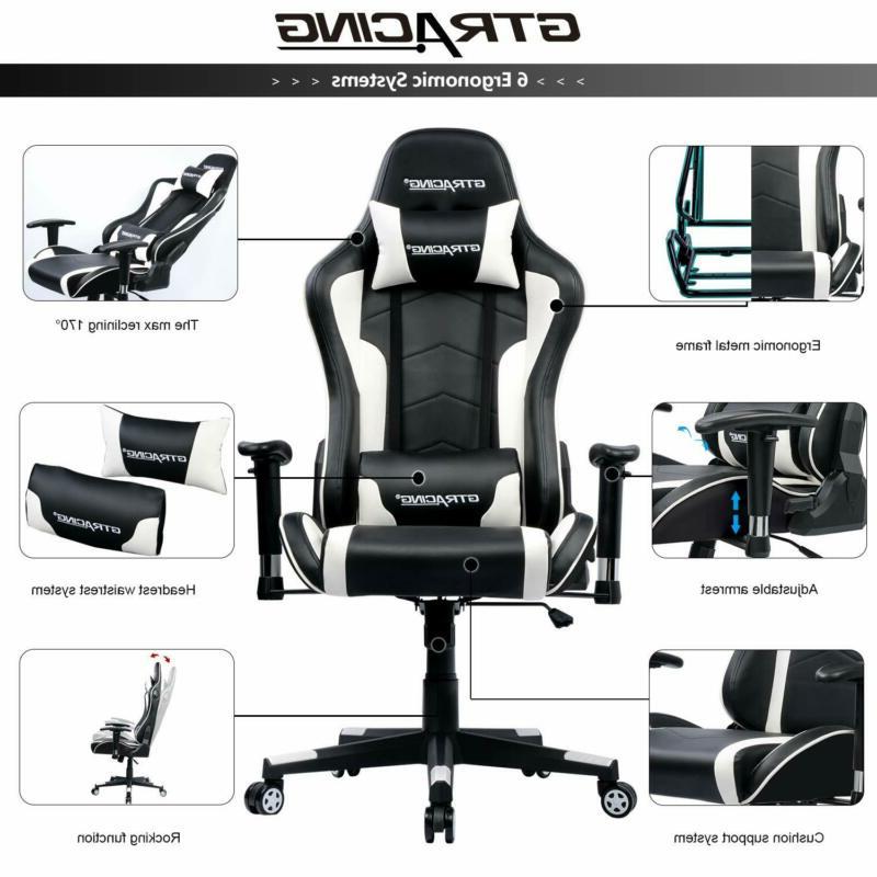 GTRACING Gaming Chair with Speakers Bluetooth Music Racing