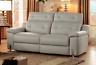 Grey Top Grain Leather Power Double Reclining Sofa Homelegan