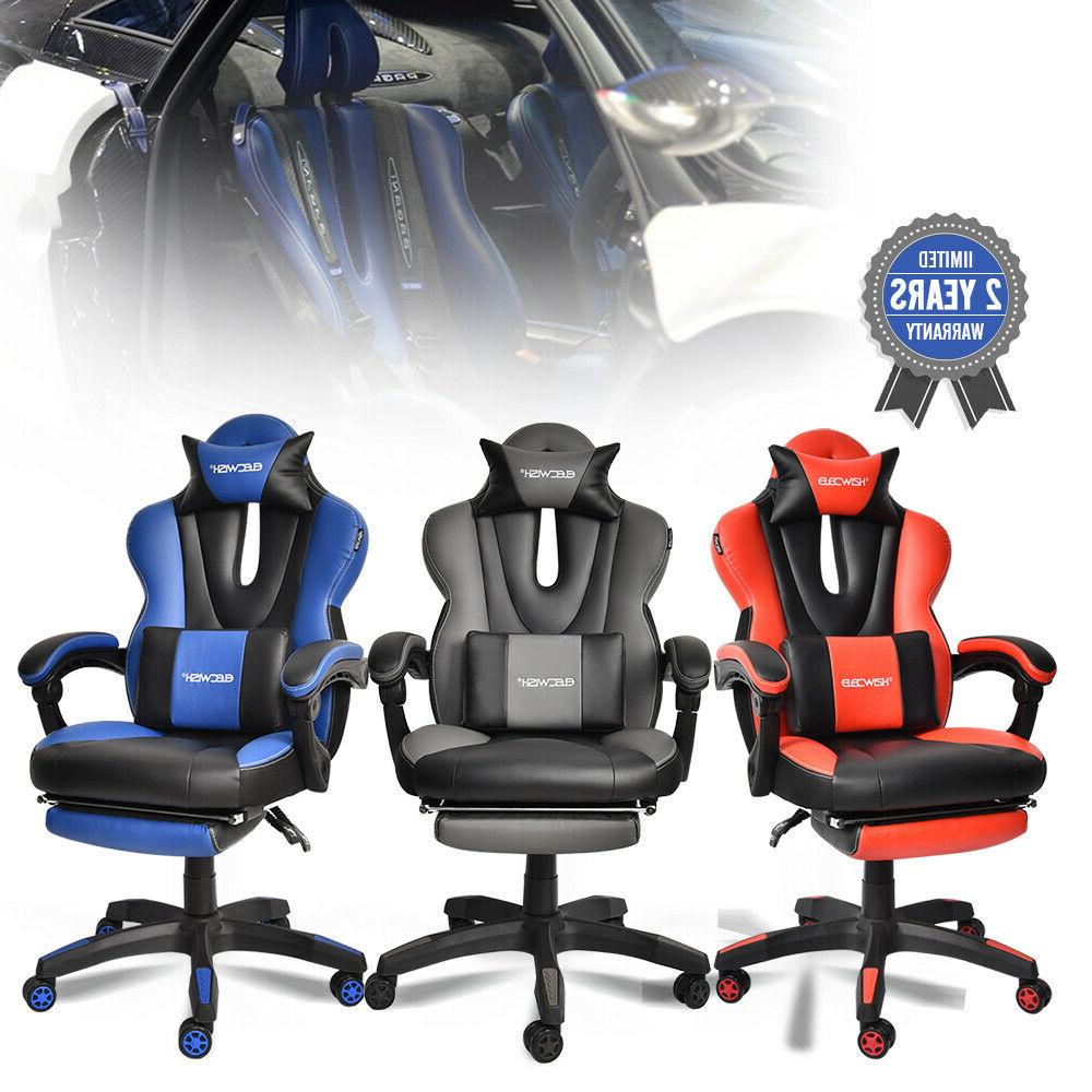Recliner Bucket Pu Seat Footrest