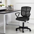 Black Mid-back Computer Chair Task Swivel Seat W/ Hanger