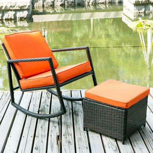 Rattan Wicker Set Patio Furniture Garden Yard Bistro
