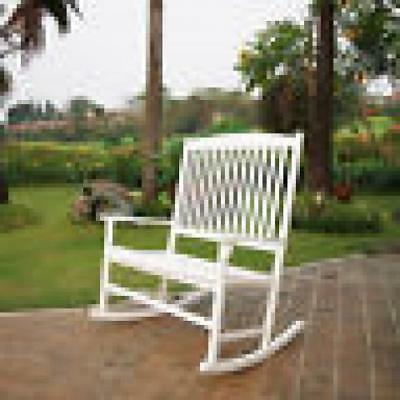 Double Porch Wide Wooden Rocker