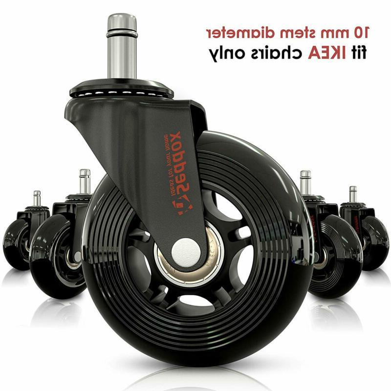 Wheels 10mm Stem - Fit Ikea Chairs Only - 3'' Replacem