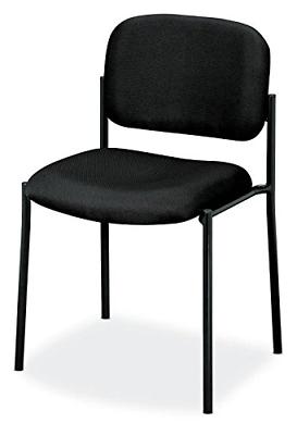 HON Scatter Armless Stacking Guest Chair, in Black HVL606