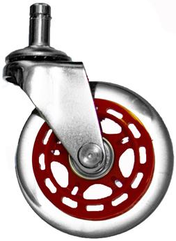 Caster Soft Wheel Ball Bearing 5pc Set Red