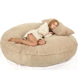 Large Beanbag Adult Suede Lounge Lazy Living Room Dorm Bedro