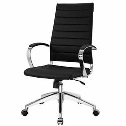 Modway Jive Ribbed High Back Executive Office Chair, Black V
