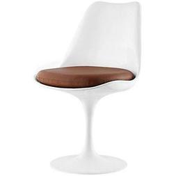 With Faux Leather Cushion In Tan