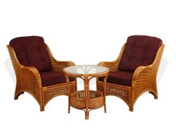 S W/cushions And Coffee Table, Cognac