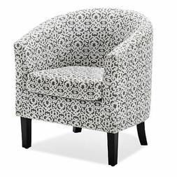 Tub Club Armrest Accent Fabric Living Room, Brown