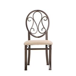 S - Set Of 4 - Dark Brown Frame W/ Beige Suede Seat