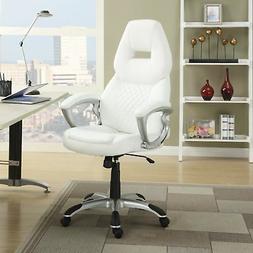Office Swivel Desk Industrial Modern Leather Padded Metal