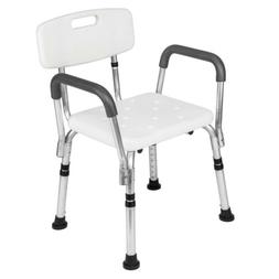 Adjustable Bench Stool Seat W/detachable Back And Arms