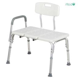 10 Adjustable Height Bath Tub Bench Stool Seat Back And Arm