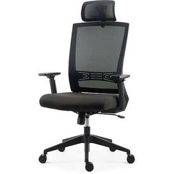 With Back Support Armrest Wheels Black