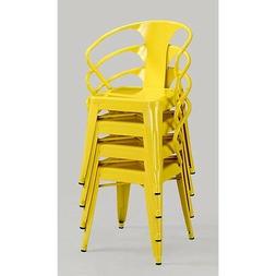 Set  Yellow Tabouret Lemon Patio Dining Kitchen Steel