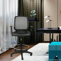 Counter High Stools Swivel Black Pu Seat
