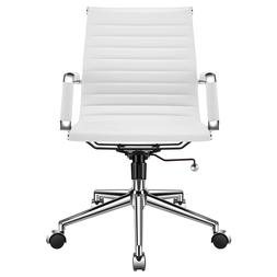 With Armrest, White Adjustable Swivel Chair Modern