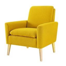Roll Arm Linen Living Room Bedroom Wood Leg
