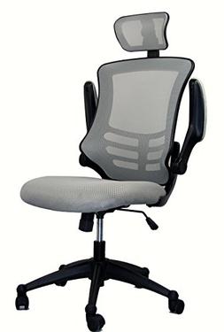 With Headrest And Flip Up Arms. Color: Silver Grey