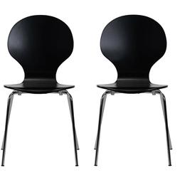 Black Elegant Contemporary Design Accent Set Of 2 New