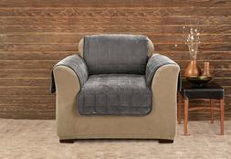 Furniture Cover With Arms Dark Grey Non Slip