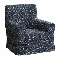 Chair Cover Slipcover - Laxa Blue Floral