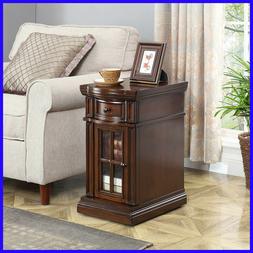 Side Table With Power, Two Outlets And Two Usb Ports