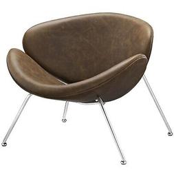 Nutshell Modernistic Deep-seat Shell-inspired Lounge Chair, 